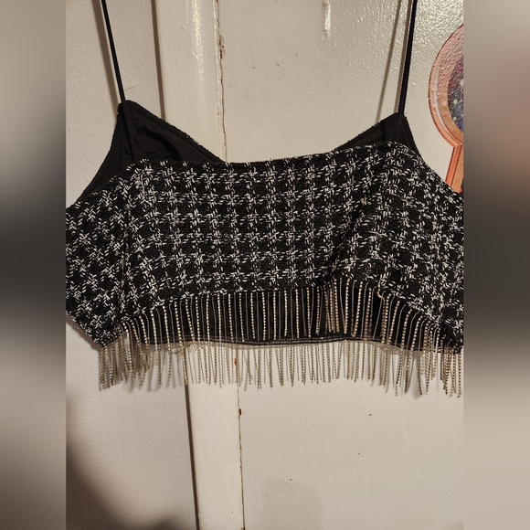 Tweed Rhinestone Crop Cami - Picture 4 of 5